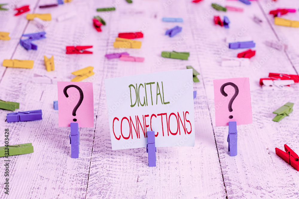Poster text sign showing digital connections. business photo showcasing the online way to explore and build