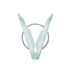 Clothespin. Hand painted illustration isolated on a white background.