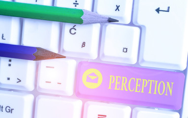 Handwriting text Perception. Conceptual photo individuals organize and interpret their sensory...