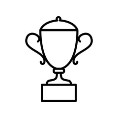 Trophy icon vector simple design