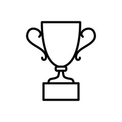 Trophy icon vector simple design