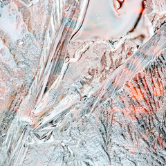 Abstract ice view from little pond called Pikku Katavalammi in Tammela, Southern Finland. 