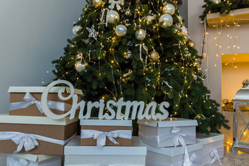 New Year and Christmas home decoration