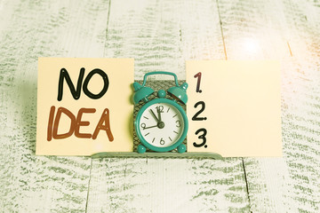 Text sign showing No Idea. Business photo text Indicates that the speaker is completely ambivalent...
