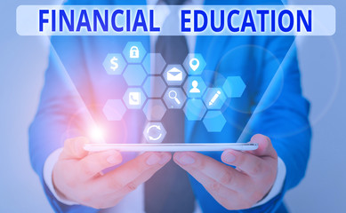Word writing text Financial Education. Business photo showcasing education and understanding of various financial areas