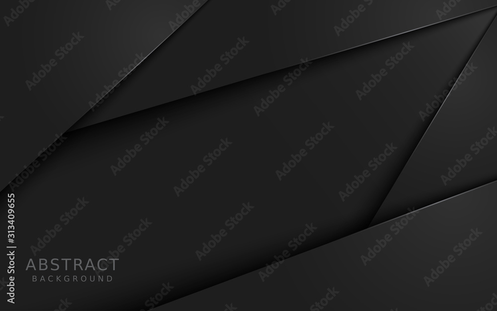 Poster abstract dark gray background with overlap layers. elegant modern background.