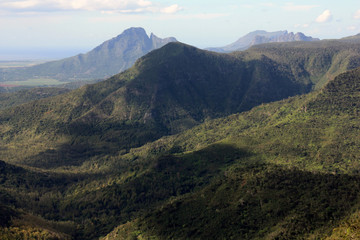 Spectacular view from a viewing point, overlooking the Black River Gorges National Park, Mauritius,...