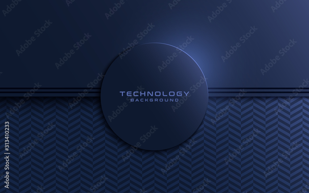 Poster abstract metallic blue shiny color dark navy frame layout modern tech design with dots vector templa