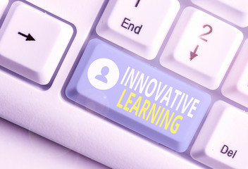 Text sign showing Innovative Learning. Business photo showcasing Interdisciplinary teaching that stirs analytic thinking