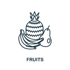 Fruits icon from fruits collection. Simple line element Fruits symbol for templates, web design and infographics