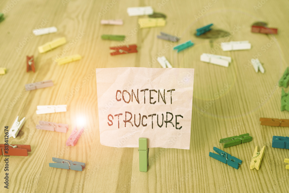Poster conceptual hand writing showing content structure. concept meaning information that is organized in 