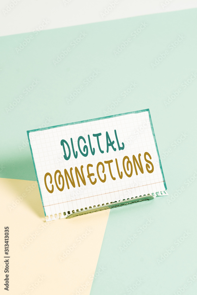 Poster text sign showing digital connections. business photo showcasing the online way to explore and build