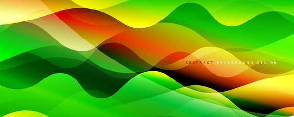 Trendy simple fluid color gradient abstract background with dynamic wave line effect. Vector Illustration For Wallpaper, Banner, Background, Card, Book Illustration, landing page