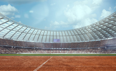 Obraz premium 3-D athletics stadium. Render 3-d.