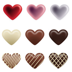   set heart shaped chocolates for valentine's day 