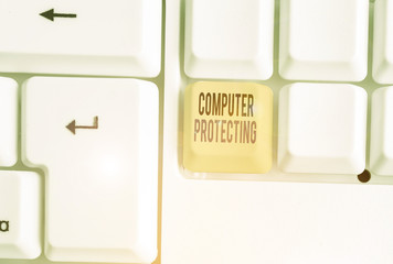Word writing text Computer Protecting. Business photo showcasing protecting computer against...