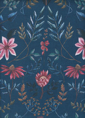Fototapeta na wymiar fabric floral pattern