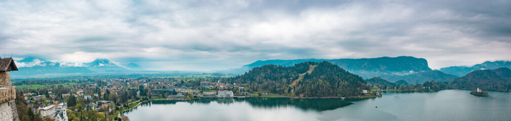 Fototapeta na wymiar Alpine Landscape Lake Bled Slovenia Europe