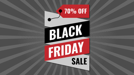 black friday sale banner. Vector illustration.