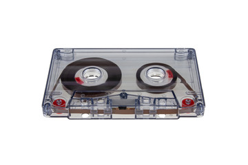 audio cassette isolated on white background