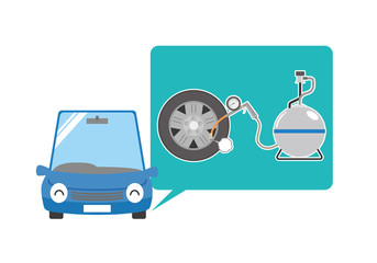 車　タイヤ　空気　空気圧　点検　調整
