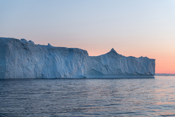 Beautiful landscape with large icebergs 