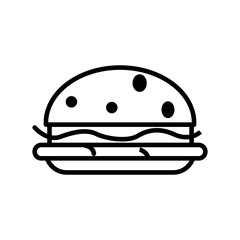 Burger icon vector trendy design