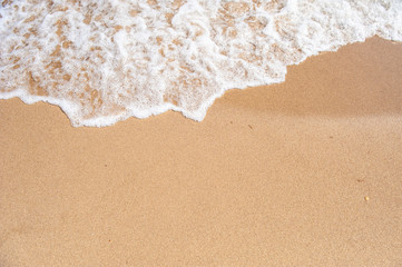 Background with a sea wave in the sand