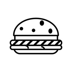 Burger icon vector trendy design