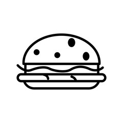 Burger icon vector trendy design