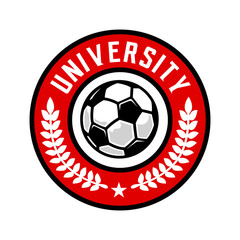 Obraz premium stock vector soccer or football emblem. sports logo illustration