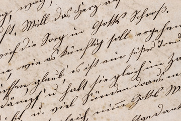 Ausschnitt eines handschriftlichen Briefs - Mitte 19. Jahrhundert