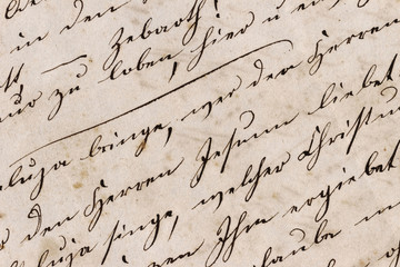 Historische Handschrift Nahaufnahme - Mitte 19. Jahrhundert 
