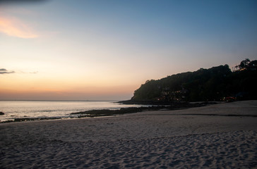 The beach after the sunset