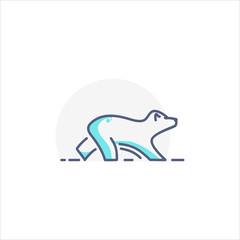Fototapeta premium simple bear logo