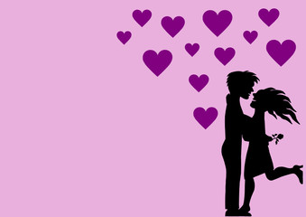 romantic Valentine's day graphic for love greetings