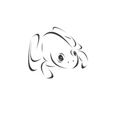 Vector image of an Frog black and white. design style. animal. art. symbol. logo. Illustrator. on white background