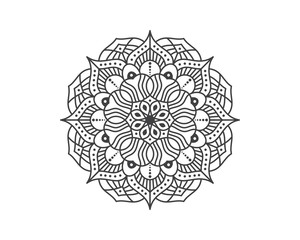 Simple Mandala Vector Design Template 007