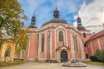 Fototapeta na wymiar Prague - The Church of the Assumption of the Virgin Mary and St. Charles the Great (Kostel Nanebevzetí Panny Marie a sv. Karla Velikého).