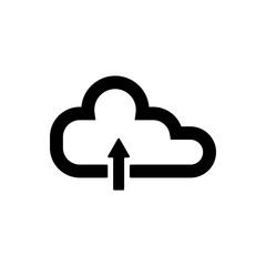 Cloud upload outline icon. Symbol, logo illustration for mobile concept and web design.