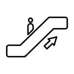 Escalator icon vector simple design