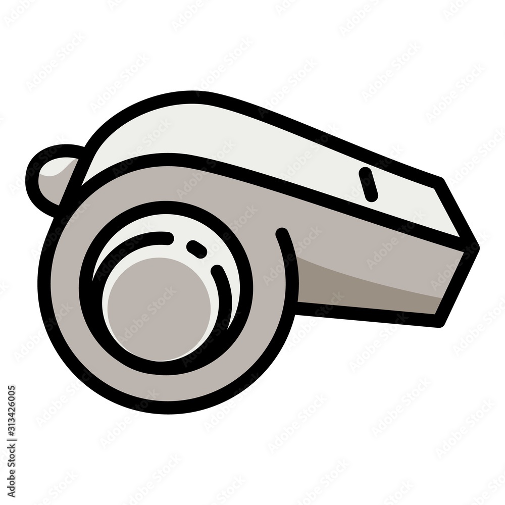 Poster whistle icon. outline whistle vector icon for web design isolated on white background