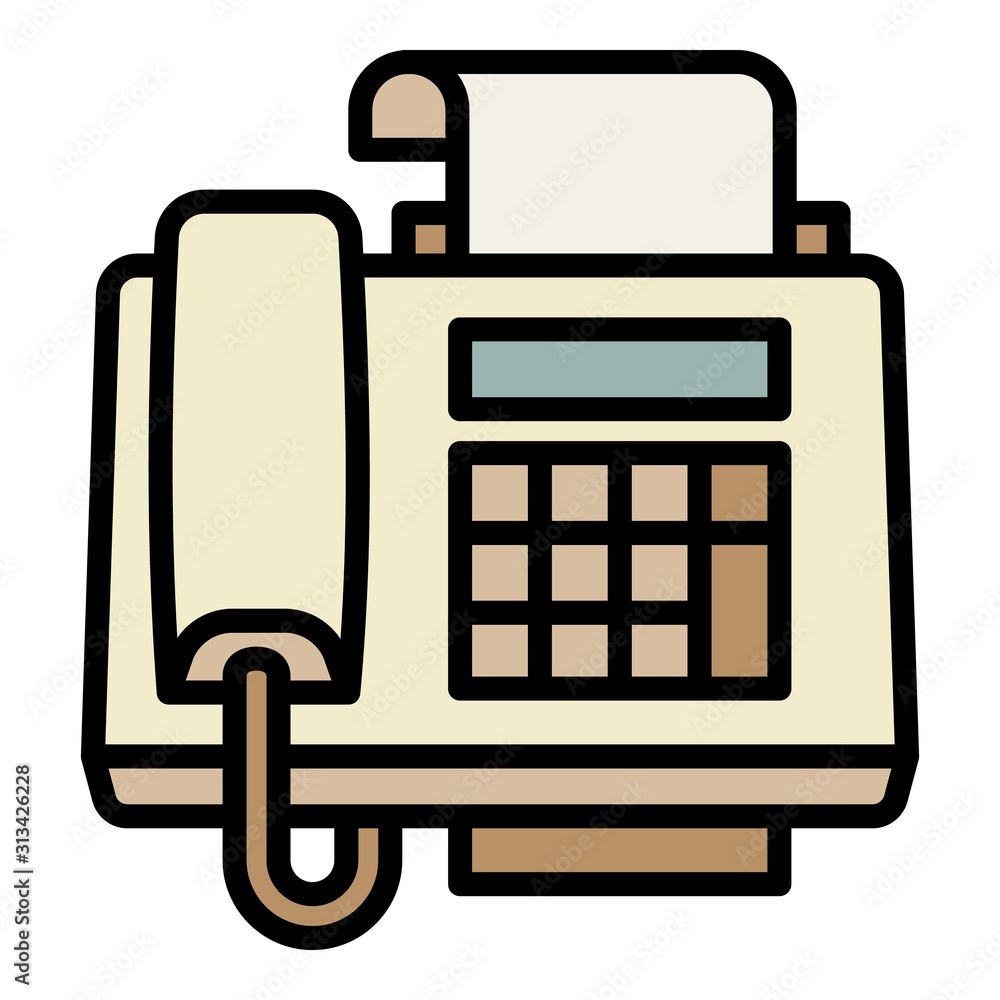 Poster digital fax icon. outline digital fax vector icon for web design isolated on white background
