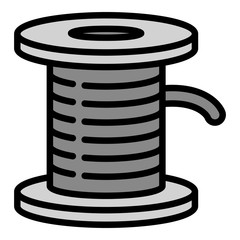 Wood coil icon. Outline wood coil vector icon for web design isolated on white background