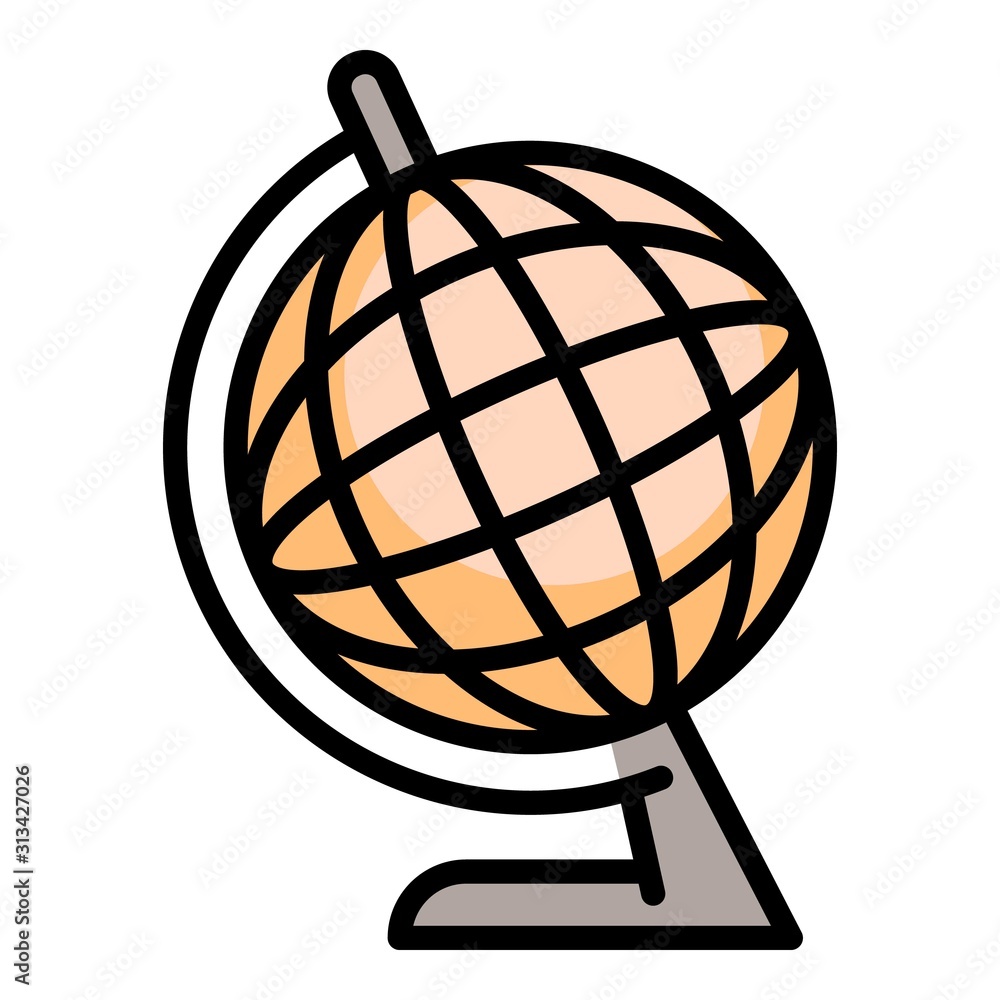 Poster school globe icon. outline school globe vector icon for web design isolated on white background