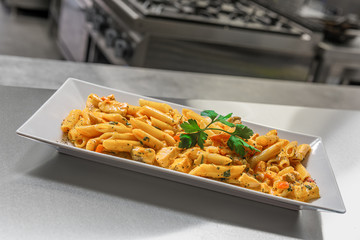 Pasta Rigatoni with Salmon