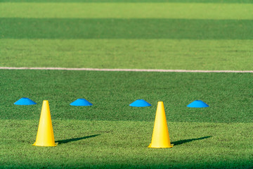 Soccer cones and marker for football training and sport training for professional athlete