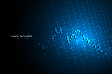 Stock market or forex trading graph in graphic concept suitable for financial investment or economic business idea design. Vector illustration