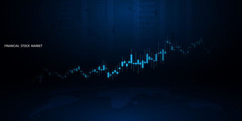 Stock market or forex trading graph in graphic concept suitable for financial investment or economic business idea design. Vector illustration