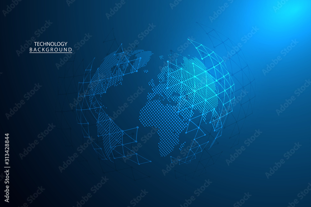 Canvas Prints abstract technology background hi-tech communication concept futuristic digital innovation backgroun